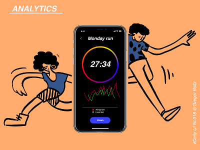 Analytics - Daily UI #018 analytics app dailyui design illustration ui
