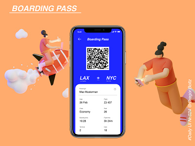 Boarding Pass - Daily UI #024 app boardingpass dailyui design illustration ui