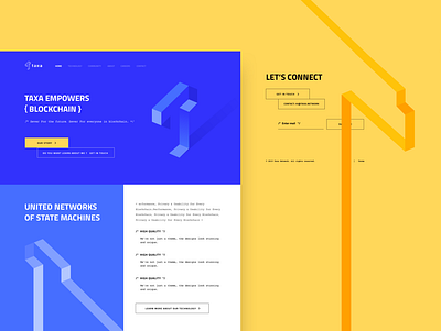 More on Redesign for Taxa blockchain branding design development hacker illustration tech ui website
