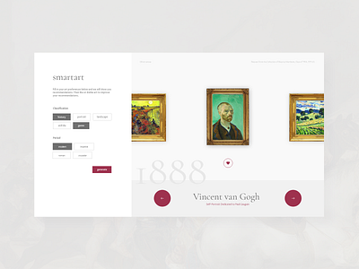 Discover arts app ai arts design desktop gallery grey red web webdesign
