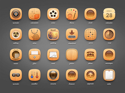 Icon Design - Wooden