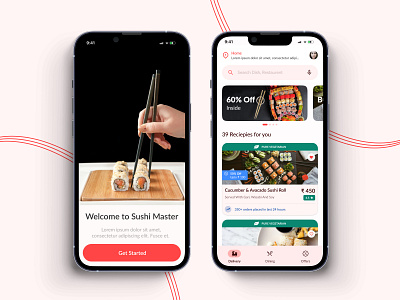 Sushi Master - Food Ordering App android design food ordering foodorder material design material you minimal sushi ui