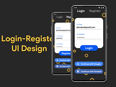 Login & Register Ui Concept android app design login signin signup typography ui ui design ux