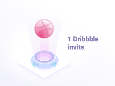 Dribbble invite Giveaway draft dribbble invitation dribbble invite giveaway illustration invitation invite isometric