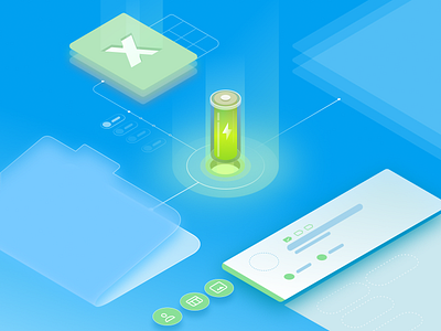 Project management: Export from Excel excel export figma illustration isometric office project management report status report