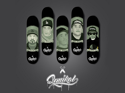 NWA - Skate Decks Mock up art graphic design illustration mock up produciton skateboard vector vector illustration