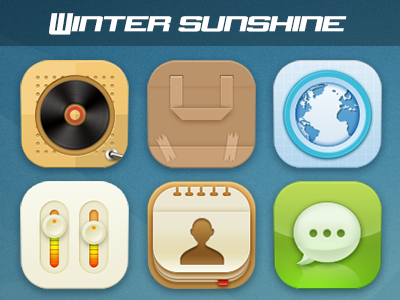 Winter sunshine icon