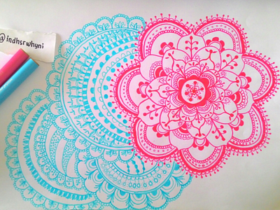 Two colors mandala art colorfull cute design illustration illustrator mandala simple