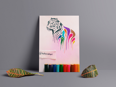 Colorful Tiger art colorfull cute design doodle illustration lion simple