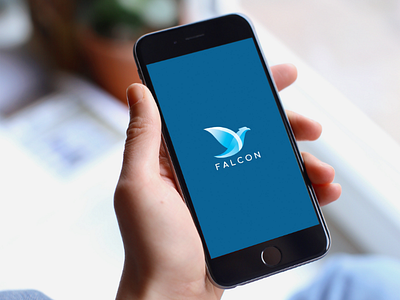 Logo Falcon mobile app app branding design illustration logo mobile app simple ui ux