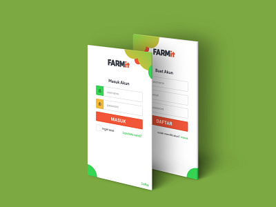 Sign in and Sign up page of Farm IT application design login page mobile app design sign in page sign up page ui ui design user experience design user interface design ux ux design