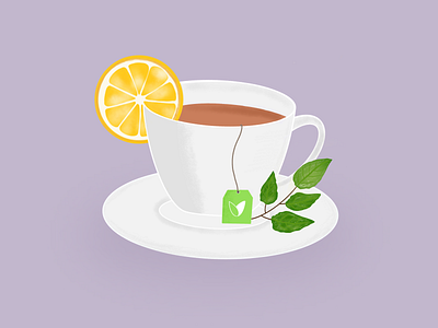 Good Morning 2022 trend coffee concept cup flat illustration illustration art pro create tea bag tea cup vector