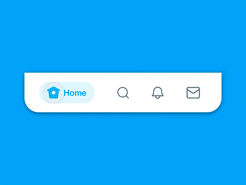 Twitter's Tab Bar animation bar bottom bar motion principleapp tabbar twitter ui uidesign