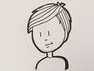 Handdrawn sketch boy boy illustration illustrator marker pencil sketch