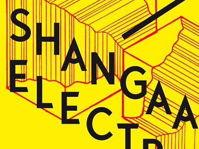 Shangaan Electro colors concert fun graphic design music poster typeface yellow