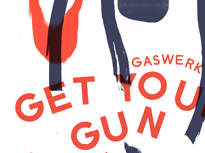 Get Your Gun concert graphic design handmade illustration music rock shapes typeface typography