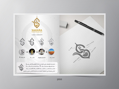 Solo Cafe Presentation arab arabian branding cafe concept creative dallah design flat logo oriental restaurant sahara vector