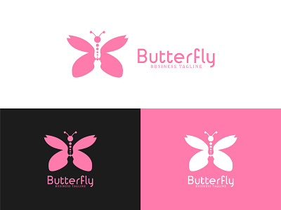 Butterpaly Logo icon brand branding butterfly classic clean distinguished easy elegant face female feminine fly gentle girl identity makeup massage meditation refined resort