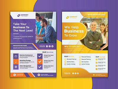 Modern business flyer design template