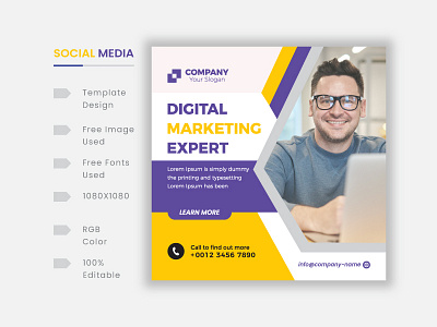 Social Media Banner Design Template branding digital marketing facebook post graphic design instagram post social media banner template