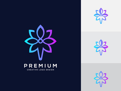 flowers logo design vector icon template modern