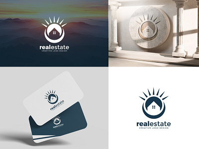 Real-estate logo brand brand identity graphic design logo design real estate logo