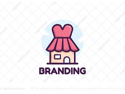 Fashion Shop Logo (for sale) boutique branding clothing cute dress fashion female feminine girly kids logo logos online shop store top woman