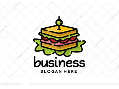 Healthy Sandwich Logo (for sale) branding catering chicken clubhouse delicious diner eatery food greens healthy lettuce logo logos meat olive restaurant sandwich sandwiches toast tomatoes