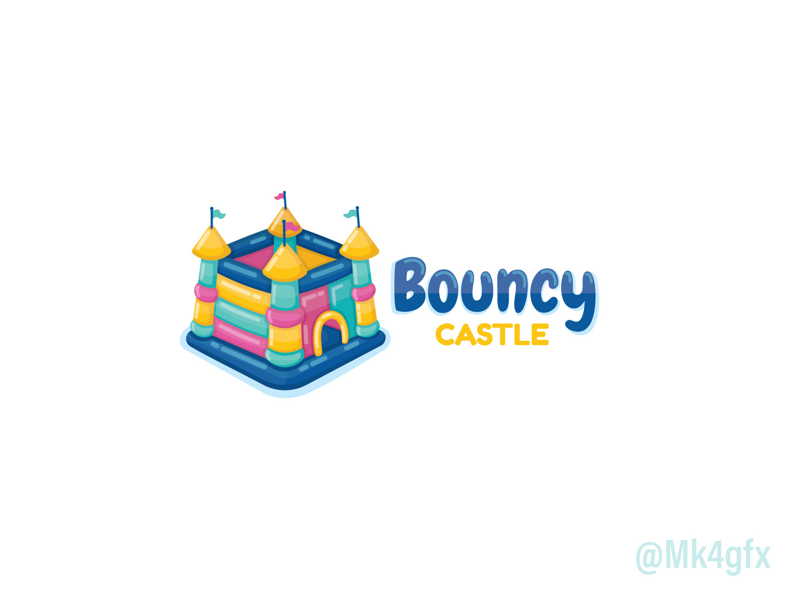 Bouncy Castle Logo (for sale) by Mk4gfx on Dribbble