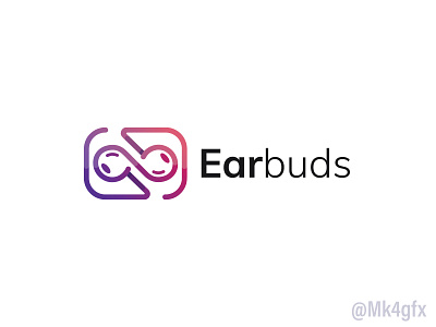 Infinity Earbuds Logo (for sale) branding design earbuds earphones graphic design hearing infinity logo logo 2d logos modern music sound voice