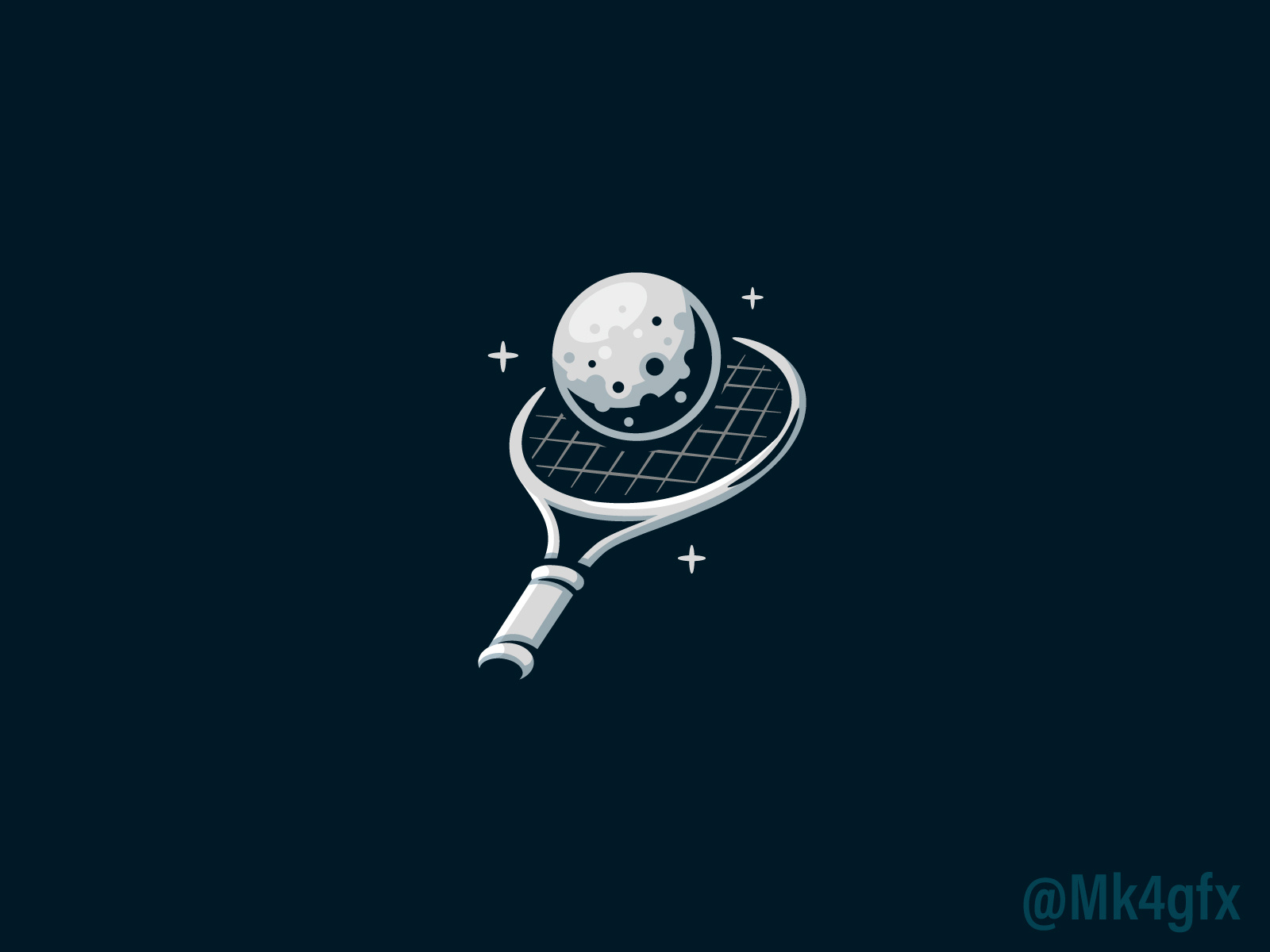 Moon Sports Logo (for sale) by Mk4gfx on Dribbble