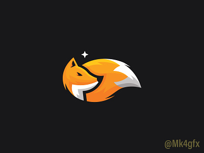 Dreamy Fox Logo (for sale) animal branding design fox gradient graphic design illustration logo logo 2d logos modern nigh sky star tail wild