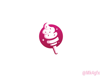 Icecream Torch Logo ( for sale) branding cold cone cream cute design fire flame graphic design hot ice icecream illustration logo logo 2d logos mark modern sprinkles torch