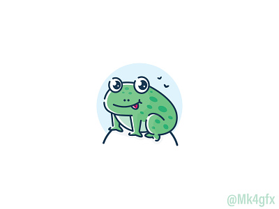 Cute Hungry Frog Logo (for sale) animal branding cute design frog frogs graphic design green illustration logo logo 2d logos modern toad toads
