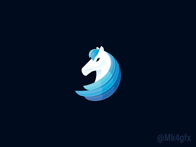 Modern Horse Logo (for sale) animal branding cute design gradient graphic design horse illustration logo logo 2d logos modern unicorn