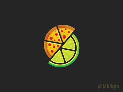 Lime Pizza Logo (for sale) branding clean design drink eatery food fresh green health healthy juice lemon lime logo logos pizza pizzeria restaurant smoothie vegan