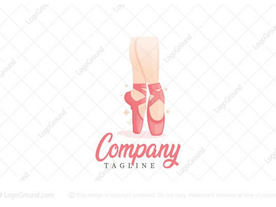 Ballerina logo for sale art ballerina ballet cute dance dancer elegant high heel leg logo shoes