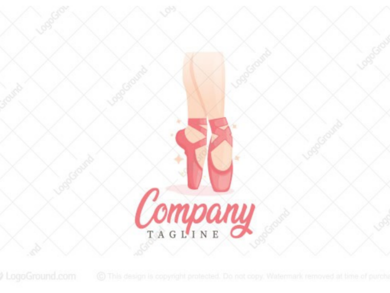 Ballerina logo for sale logo high heel leg cute elegant art dancer dance shoes ballerina ballet