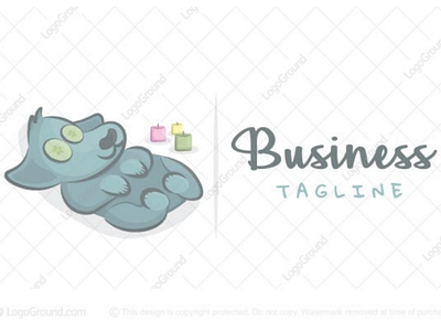 Doggy spa logo for sale candles dog doggy logo pet puppy relaxation relaxing spa wellness