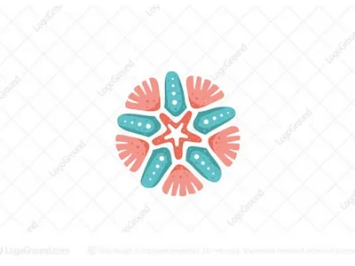 Starfish Logo for sale animal beach branding fish logo logos marine ocean sale sand sea seafood seashells seastar shells spring star starfish summer