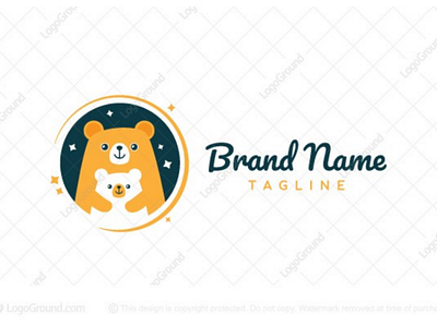 Mama bear logo (sold) animal baby bear branding children cub cute daughter kids logo logos mama mom mother parent son