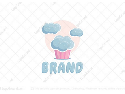 Cloud cupcake (sold) bake bakery branding chef cloud clouds cupcake cupcakes cute logo logos pastries pastry sky