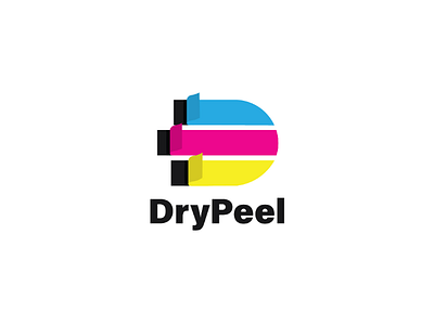 DryPeel (sold) cmyk colorful colors d laser letter d monogram paper peel peeling printer