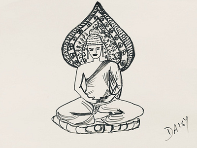 Peaceful Budha art craft