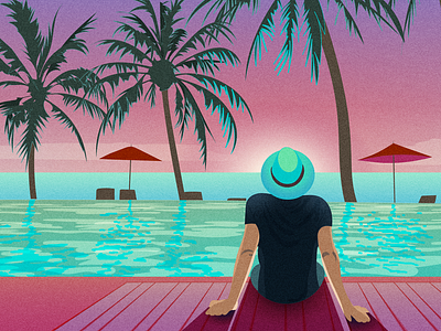 Vacation illustration vector