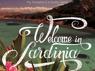 Welcome in Sardinia branding design graphic handlettering identity illustrator letters logo tipography vector