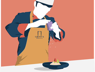 Chef branding color design flat illustration minimal vector