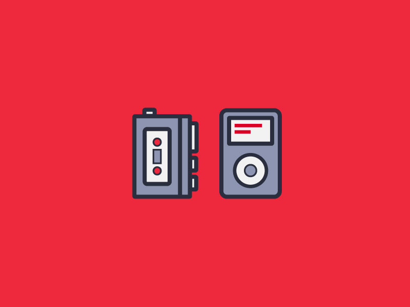 Walkman Vs Ipod by Alessio Granella on Dribbble