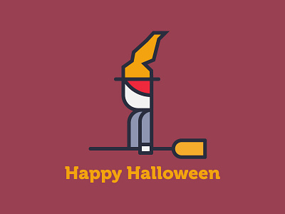 Happy Halloween color design flat halloween illustration minimal