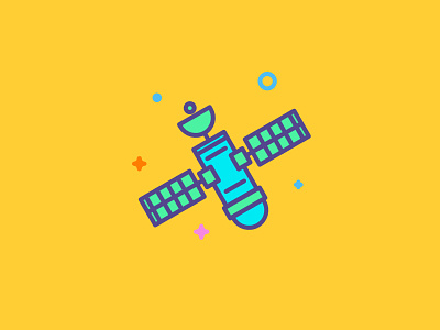 Space station affinitydesigner color flat icon iconset illustration spacestation